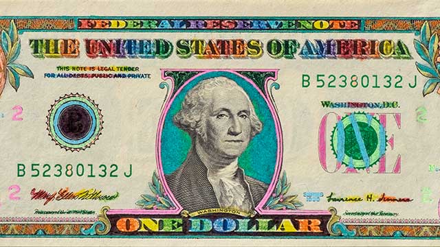 hand colored money art by west roberts